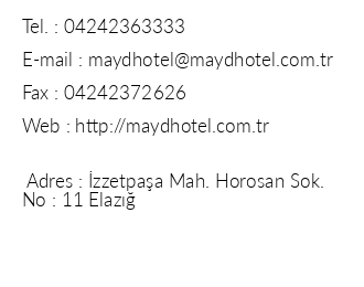 Mayd Hotel iletiim bilgileri